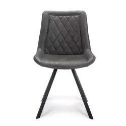  lexpo Julie stol  m/micro leather bull, graphite/sort stel  Seng og stol pris