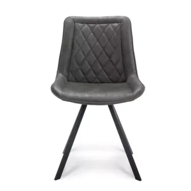 lexpo Julie stol  m/micro leather bull, graphite/sort stel  Seng og stol pris