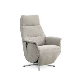 NICOLAI STOL 3 MOTOR MED INDBYGSKAMMEl OG LFTSD   VISTA SROF , MUSHROOM/METAL beige stof  Seng og 