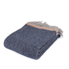 ULDPLAIDER  100% ny uld  130X200  59626 track blue 