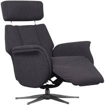  MARS MANUAL  STOL MED INDBYGGETSKAMMEL I LDER /PVC SORT Seng og stol pris