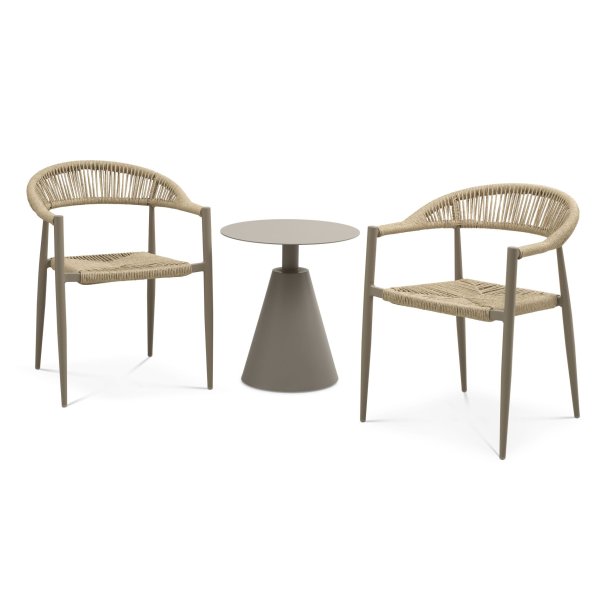 Outdoor trinidad  caffe st 2 stol med bord stel fave sten 