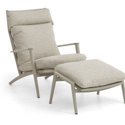 Outdoor Silba stol med skammel sand  fave stel 