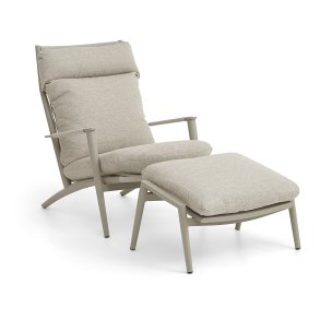 Outdoor Silba stol med skammel sand  fave stel 