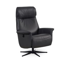 Tristan stol med indbygget skamel  i sortlder/pvc 